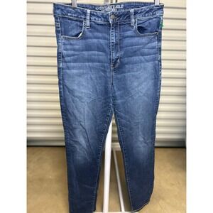 American Eagle Jeans Women 14 Blue Super Hi-Rise Jegging Super Stretch Skinny